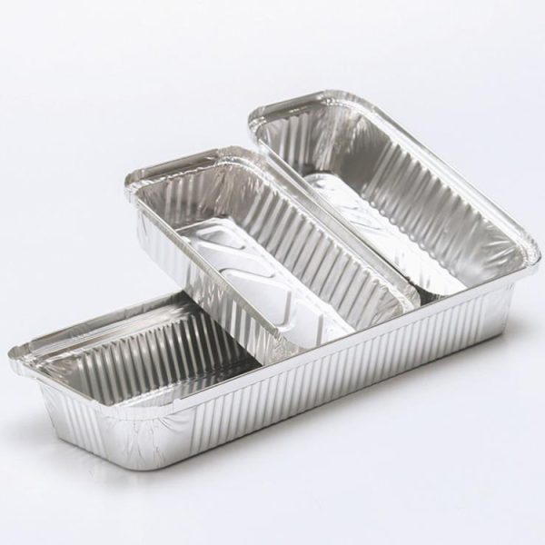 Disposable aluminum foil food container with lid (5)