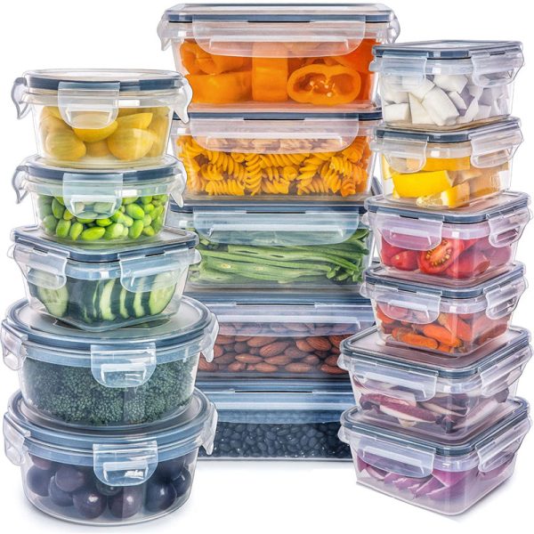 Free plastic lid storage glass food container (1)