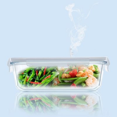 Free plastic lid storage glass food container (4)