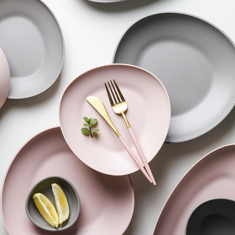 Restaurant dinner set plate plastic noodle bowl (6)