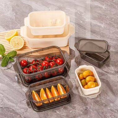 Food grade airtight PP reusable container for fresh storage