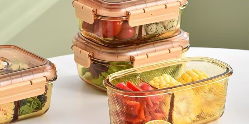 Fresh-keeping glass food container with airtight lid