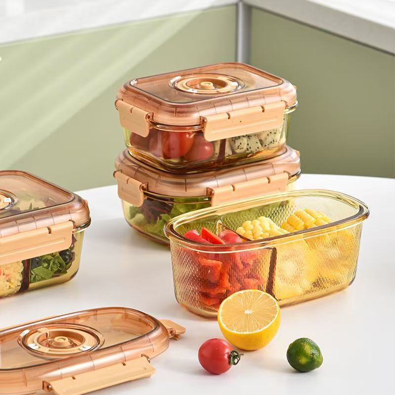 Fresh-keeping glass food container with airtight lid