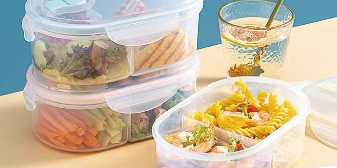 Microwave-safe food-grade PP reusable container with lid