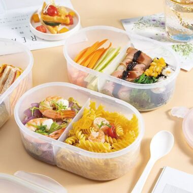 Microwave-safe food-grade PP reusable container with lid