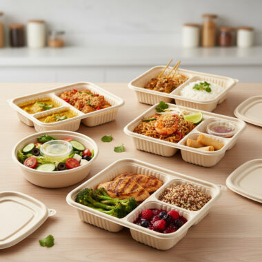 Compostable food container for festivals and large events