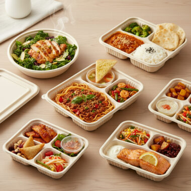 Compostable food container for festivals and large events