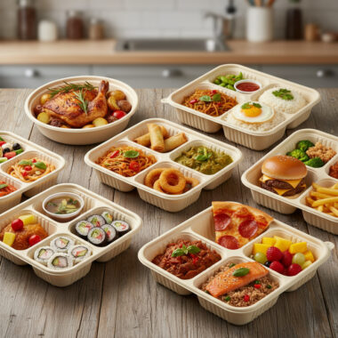 Compostable food container for festivals and large events