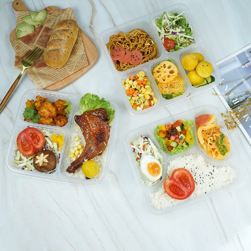 Food-grade disposable plastic container for takeaway food packaging