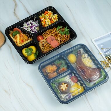 Food-grade disposable plastic container for takeaway food packaging