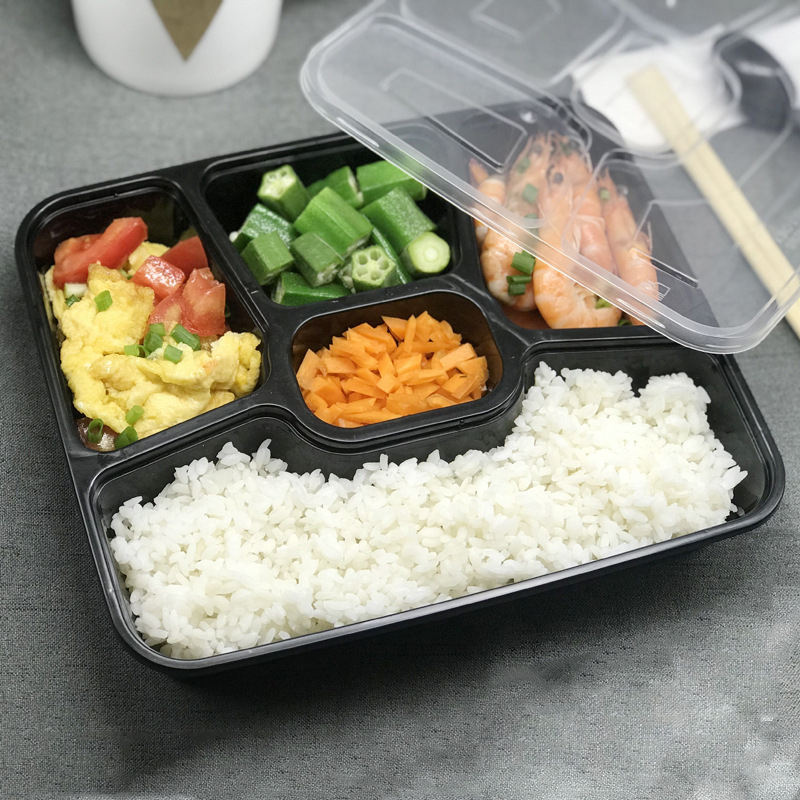 Food-grade disposable plastic container for takeaway food packaging