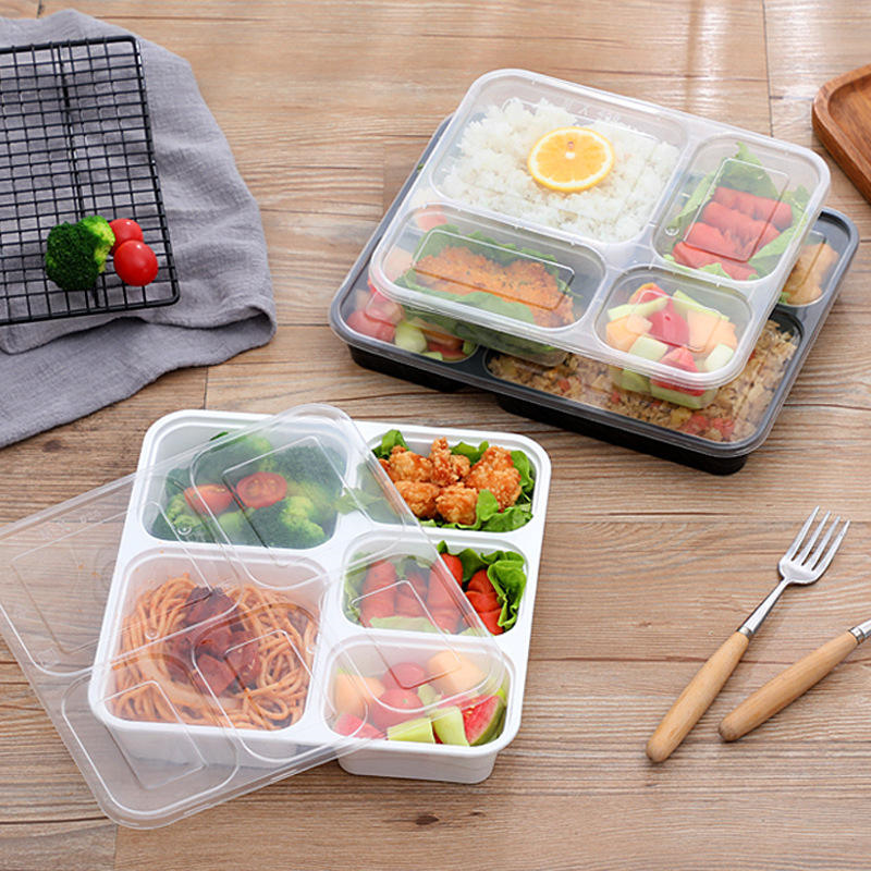 Food-grade disposable plastic container for takeaway food packaging
