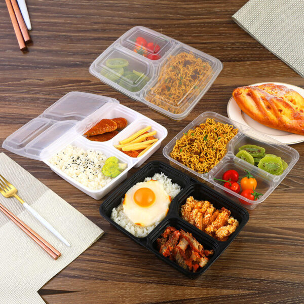 Food-grade disposable plastic container for takeaway food packaging