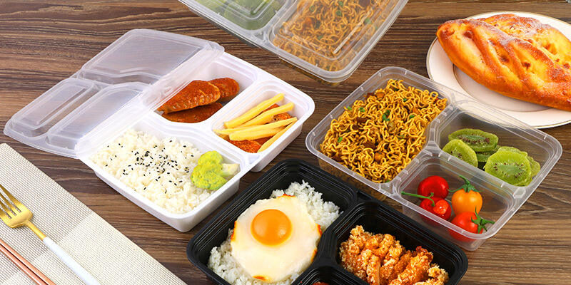Food-grade disposable plastic container for takeaway food packaging