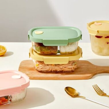 High-quality food-grade glass food container with airtight lid