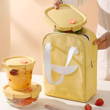 High-quality food-grade glass food container with airtight lid