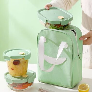High-quality food-grade glass food container with airtight lid