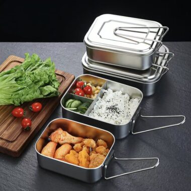 Food-grade stainless steel container for student canteen meals