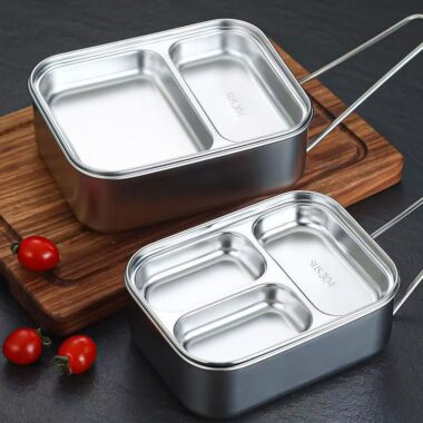 Food-grade stainless steel container for student canteen meals