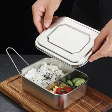 Food-grade stainless steel container for student canteen meals