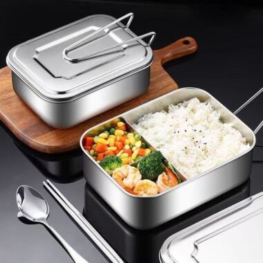 Food-grade stainless steel container for student canteen meals