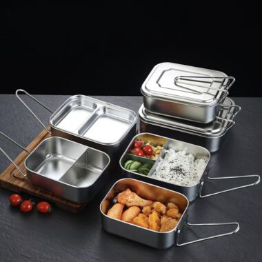 Food-grade stainless steel container for student canteen meals