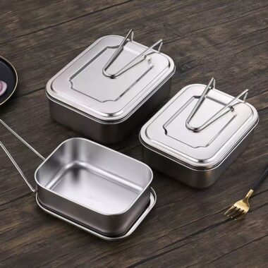 Stainless steel lunch container for office and canteen use