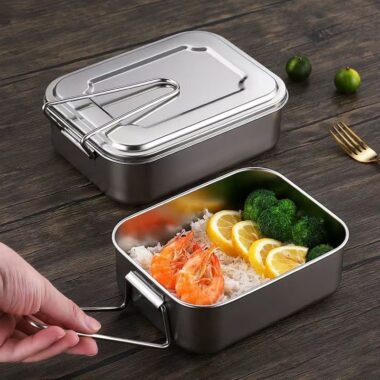 Stainless steel lunch container for office and canteen use