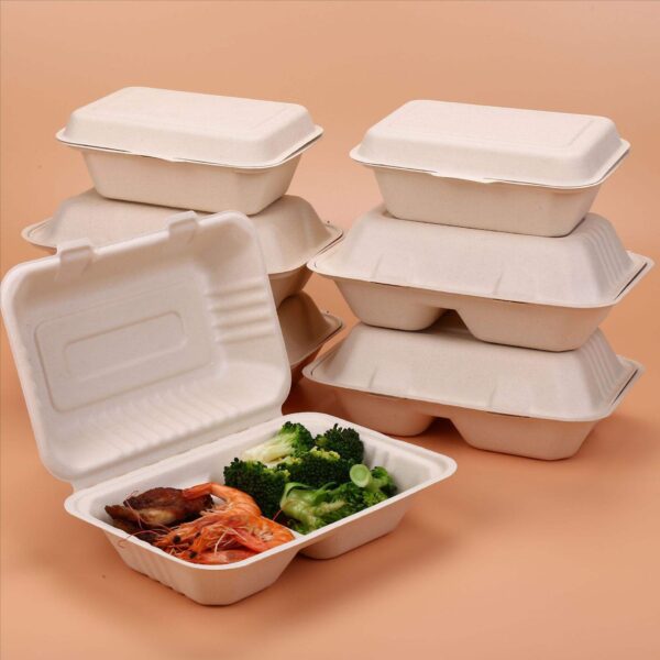 Compostable food container for cake and bento packaging