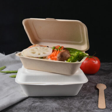 Compostable food container for cake and bento packaging