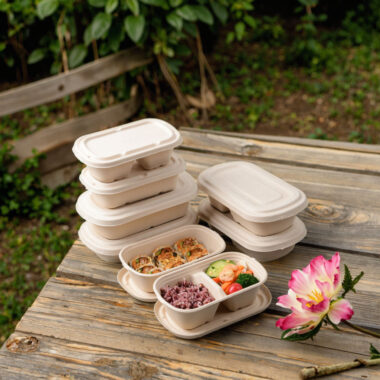 Eco takeaway lunch compostable food container for restaurants