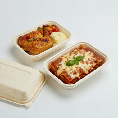 Eco takeaway compostable food container for sustainable packaging