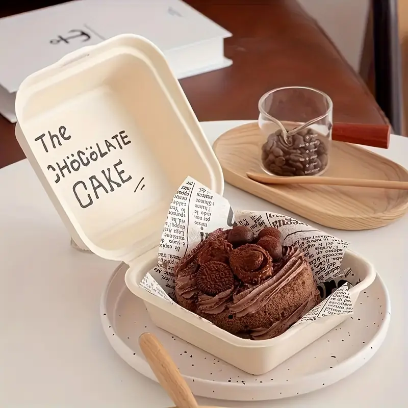 Compostable food container for donuts, pastries, and cakes