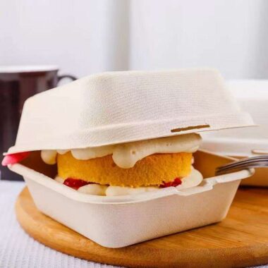 Compostable food container for donuts, pastries, and cakes