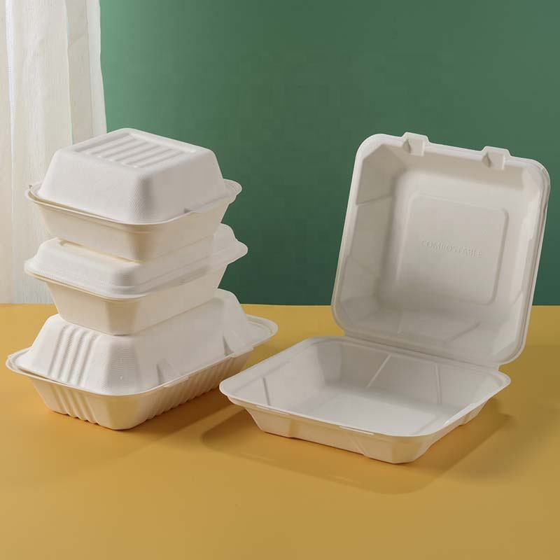 Compostable food container for takeaway and delivery packaging