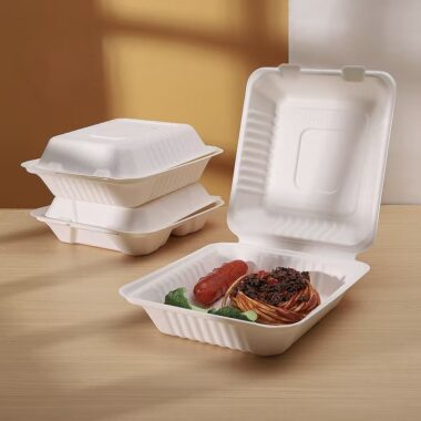 Compostable food container for salads, vegetables, and desserts
