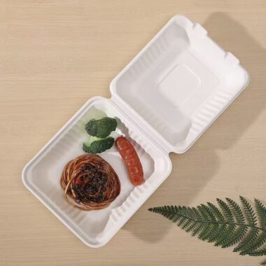Compostable food container for salads, vegetables, and desserts