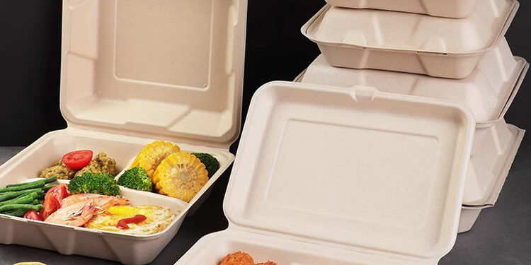 Compostable food container for salads, vegetables, and desserts