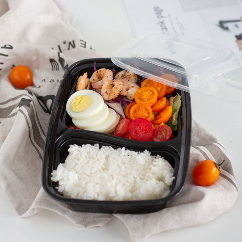 Plastic lunch container for fast food and picnic packaging