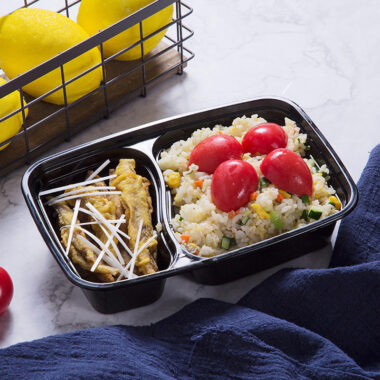 Plastic lunch container for fast food and picnic packaging