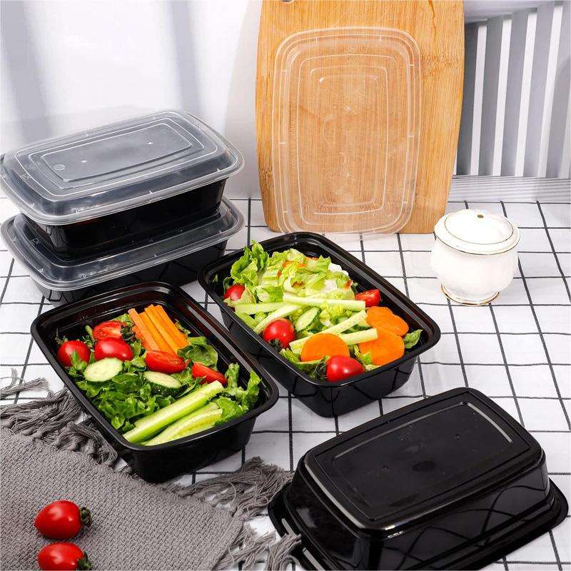 Plastic lunch container for fast food and picnic packaging
