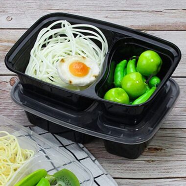 Plastic lunch container for fast food and picnic packaging