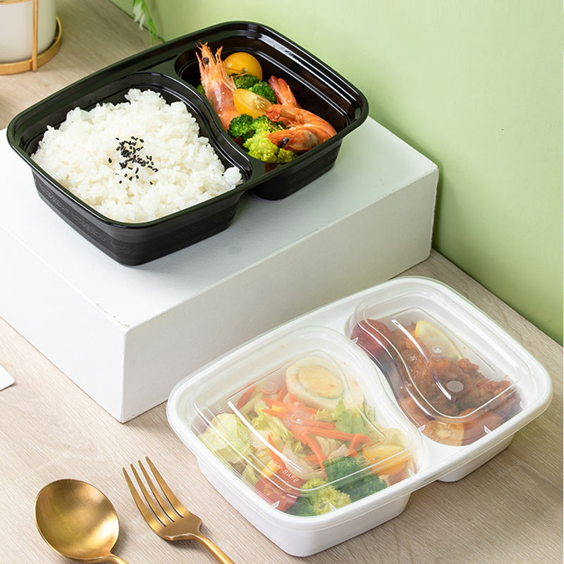 Plastic lunch container for fast food and picnic packaging