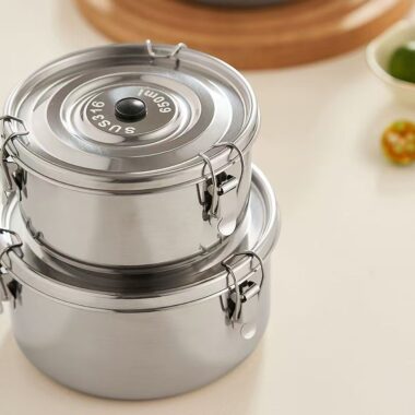 Airtight custom stainless steel food container for fresh storage