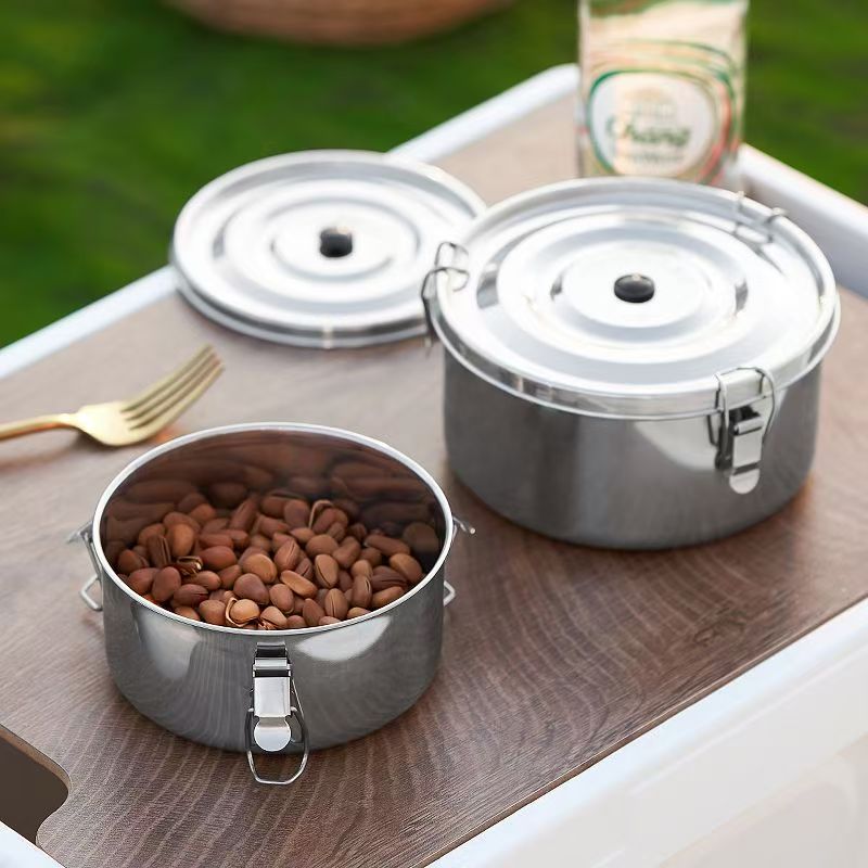 Airtight custom stainless steel food container for fresh storage
