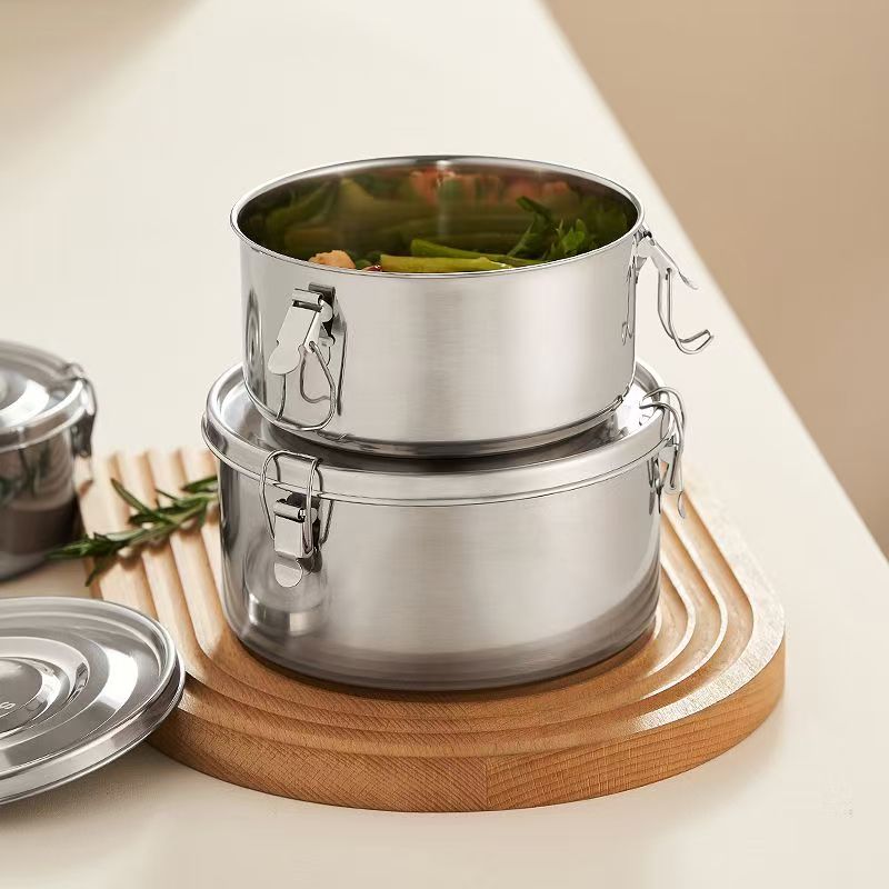 Airtight custom stainless steel food container for fresh storage