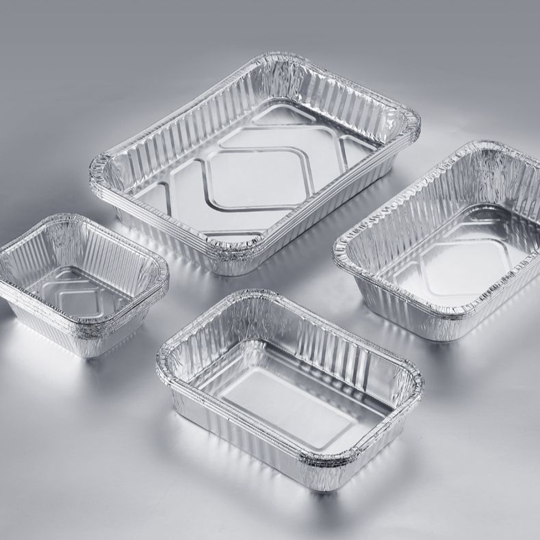 Food-grade aluminum foil container for BBQ and cake packaging