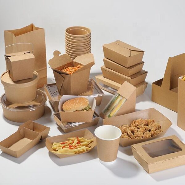 Food-grade kraft paper food container for takeaway and catering