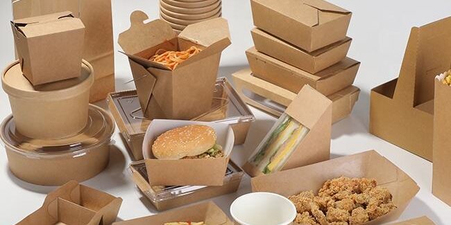 Food-grade kraft paper food container for takeaway and catering