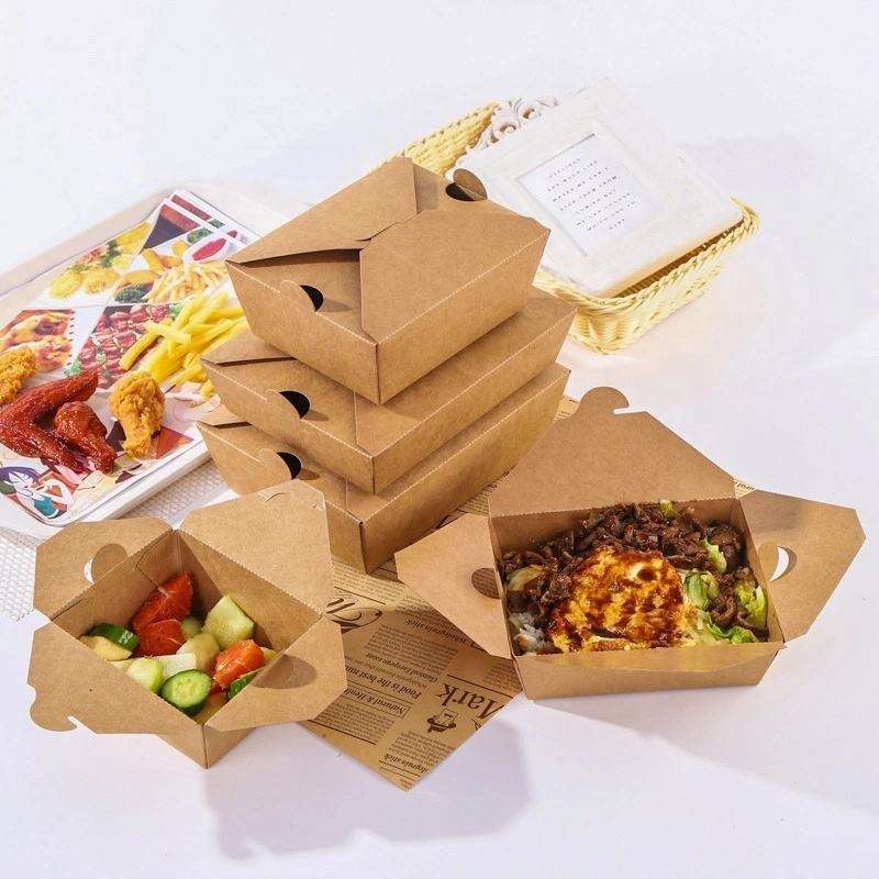 Food-grade kraft paper food container for takeaway and catering